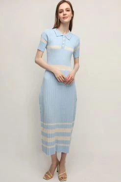 STORETS CLOTHING Mila Pleated Hem Maxi Dress