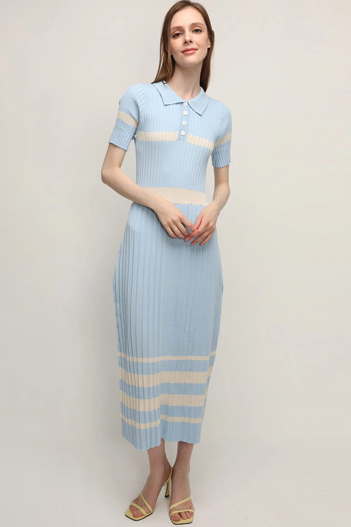 STORETS CLOTHING Mila Pleated Hem Maxi Dress