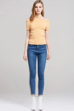 STORETS SALE Zoe Race Stripe Skinny Jeans