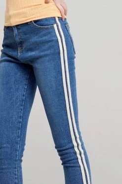 STORETS SALE Zoe Race Stripe Skinny Jeans