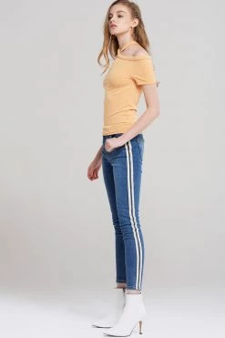 STORETS SALE Zoe Race Stripe Skinny Jeans