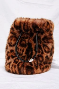 STORETS Faux Fur Bucket Bag