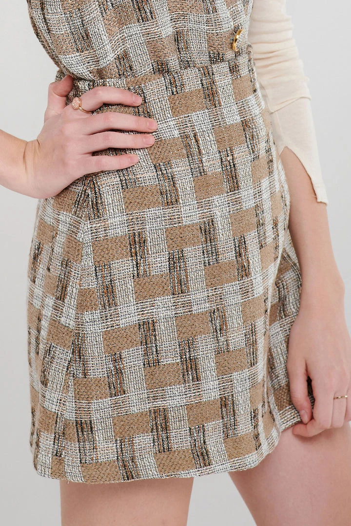 STORETS SALE Gina Check Tweed Skirt