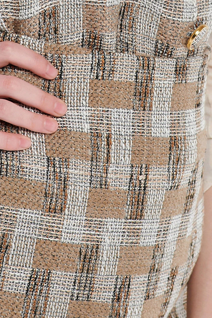 STORETS SALE Gina Check Tweed Skirt