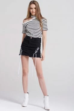 STORETS SALE Zoey Black Denim Skirt
