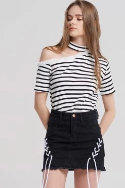 STORETS SALE Zoey Black Denim Skirt