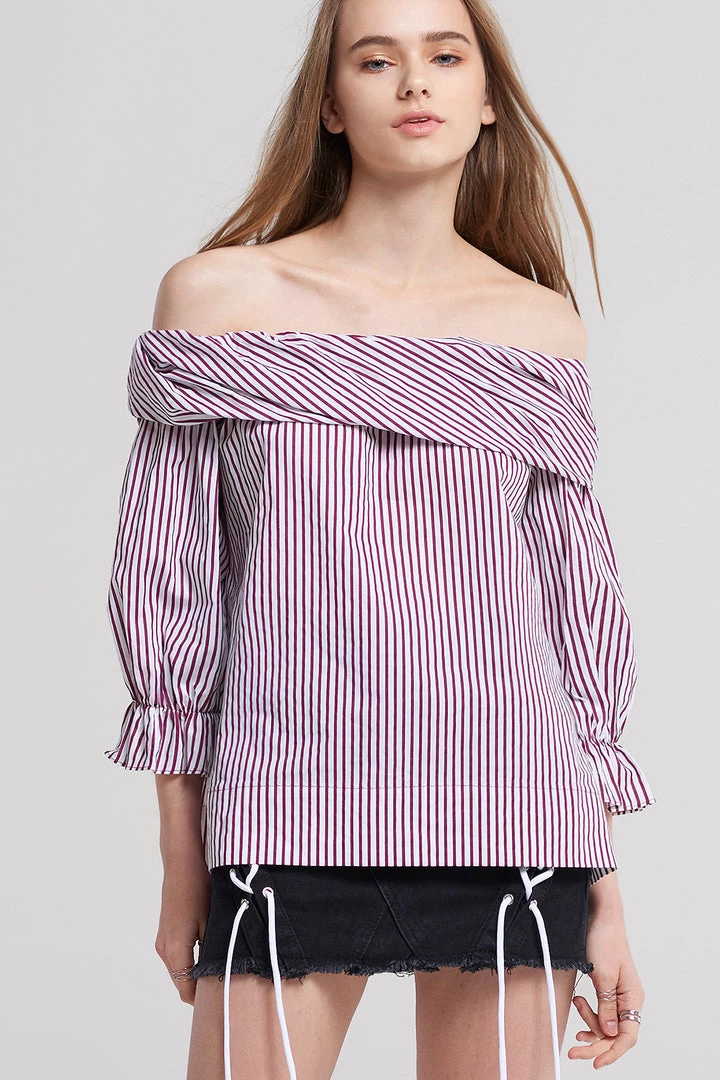 STORETS CLOTHING Gracie Stripe Twist Blouse