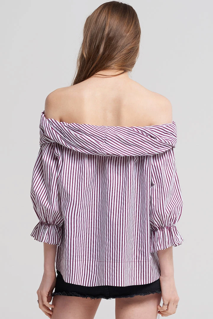 STORETS CLOTHING Gracie Stripe Twist Blouse