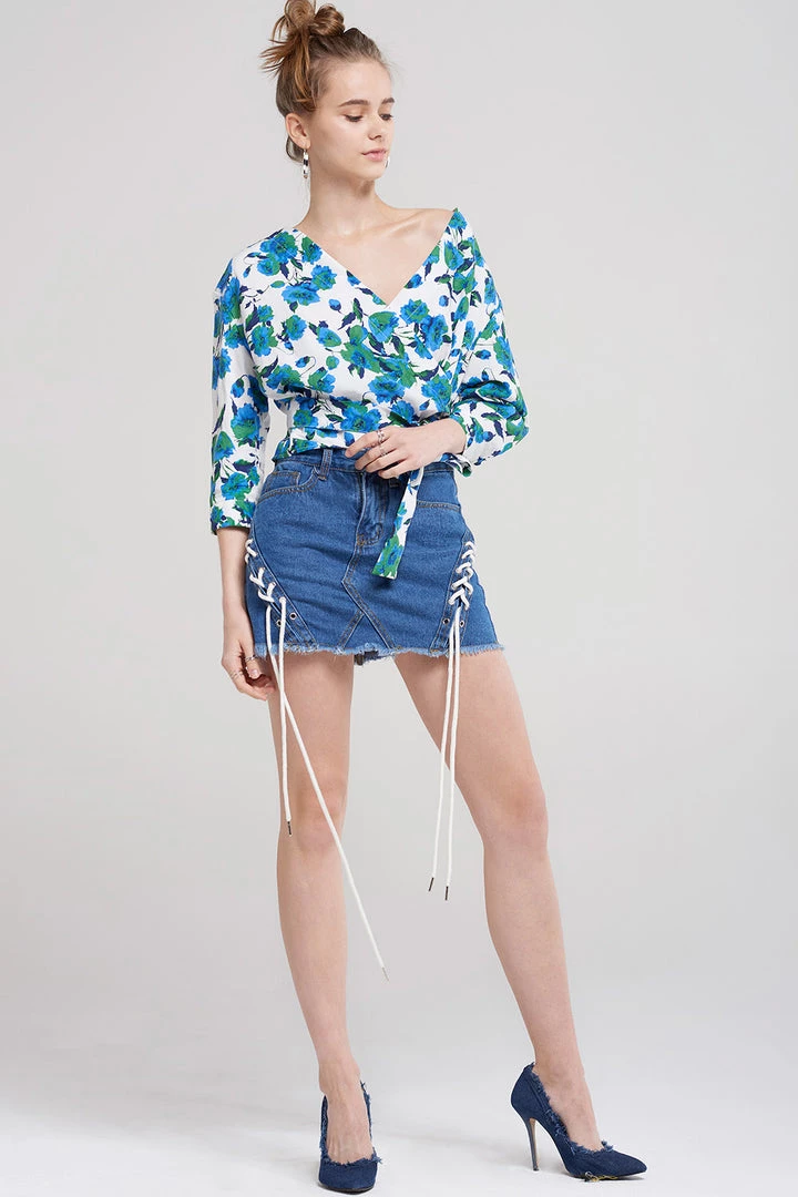 STORETS SALE Skylar Eyelet Denim Skirt CLOTHING