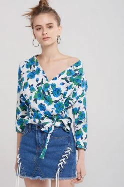 STORETS SALE Skylar Eyelet Denim Skirt CLOTHING