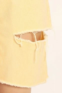 STORETS Karlee Slash Color Denim Shorts CLOTHING