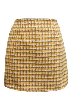 STORETS Zendaya Houndstooth Mini Skirt CLOTHING