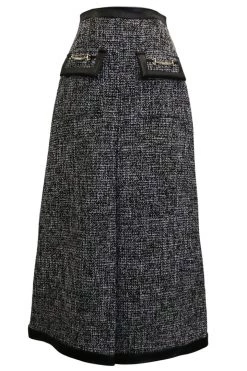 STORETS CLOTHING Ashley Contrast Trim Tweed Skirt