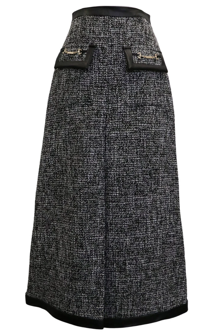 STORETS CLOTHING Ashley Contrast Trim Tweed Skirt