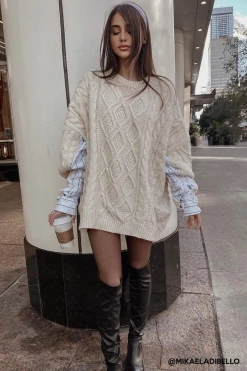 STORETS Influencer Sadie Shirt Combo Knit Pullover Knitwear