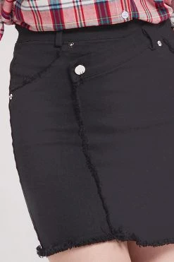 STORETS CLOTHING Maxim Tilted Seam Skirt-Black