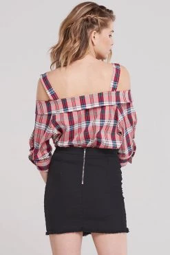 STORETS CLOTHING Maxim Tilted Seam Skirt-Black