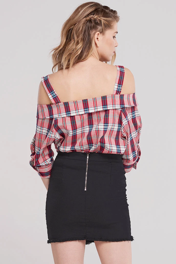 STORETS CLOTHING Maxim Tilted Seam Skirt-Black