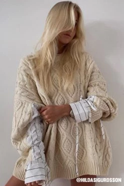 STORETS CLOTHING Sadie Shirt Combo Knit Pullover