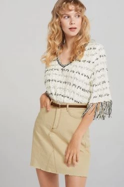 STORETS CLOTHING Gemma Belted Denim Skirt