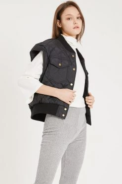 STORETS Tanner Diamond Quilted Crop Vest CLOTHING