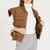 STORETS Tanner Diamond Quilted Crop Vest CLOTHING