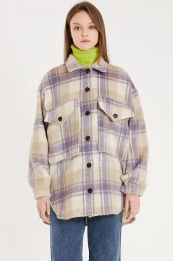 STORETS Gia Oversized Fuzzy Shacket