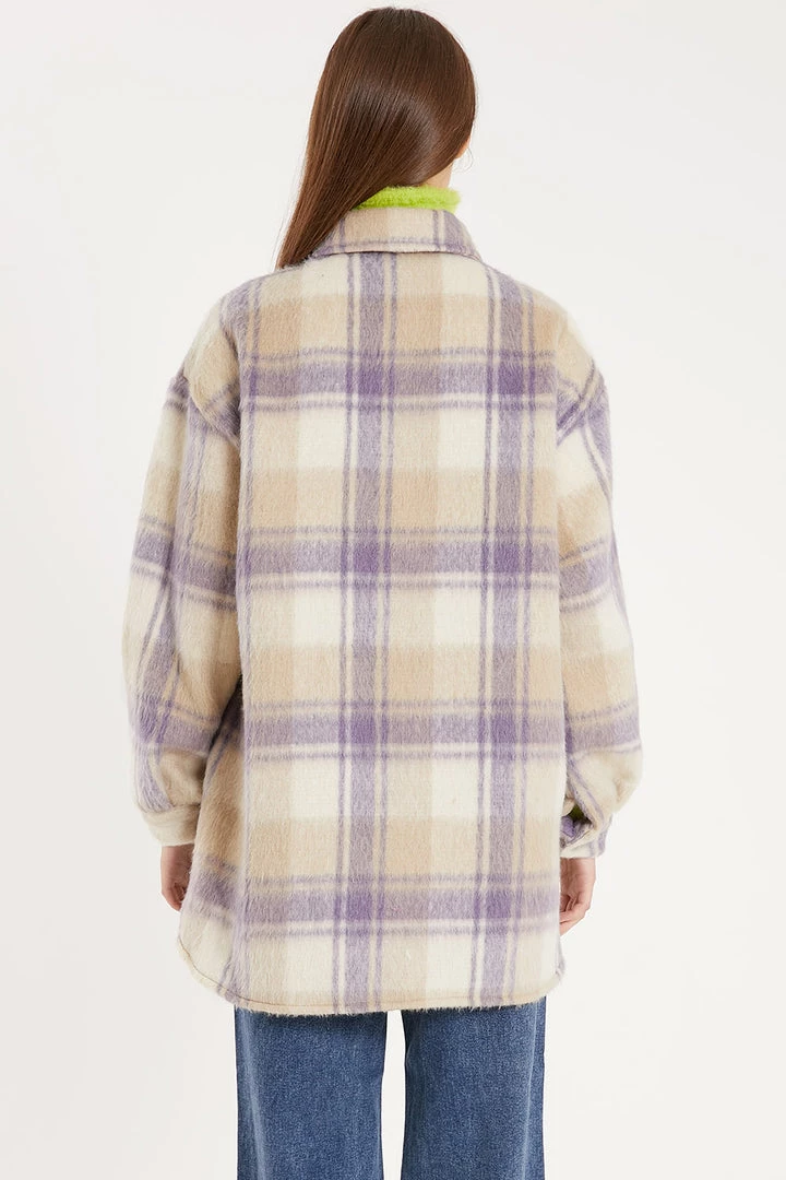 STORETS Gia Oversized Fuzzy Shacket