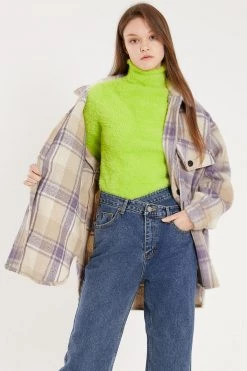 STORETS Gia Oversized Fuzzy Shacket