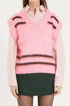 STORETS CLOTHING Issey Contrast Stripe Sweater Vest