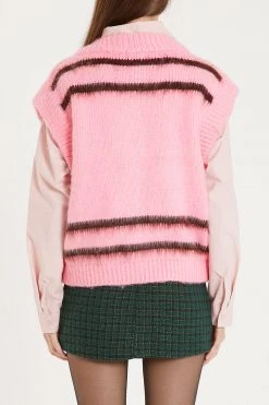 STORETS CLOTHING Issey Contrast Stripe Sweater Vest