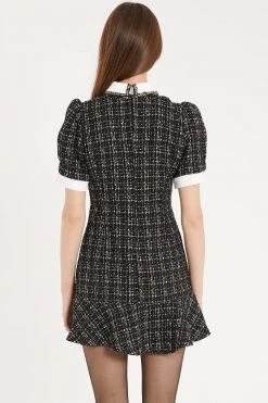 STORETS Lourdes Tweed Trumpet Mini Dress
