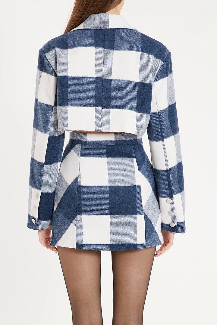 STORETS Jamila Plaid Jacket And Skirt Set