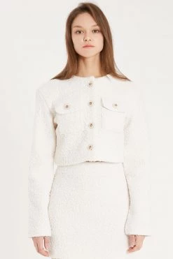STORETS CLOTHING Antonella Boucle Cropped Jacket