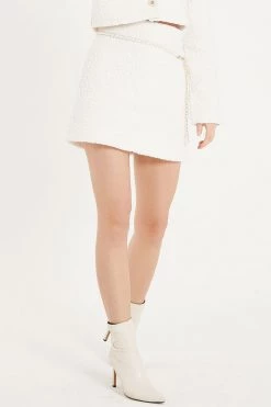 STORETS CLOTHING Antonella High Waisted Boucle Skirt