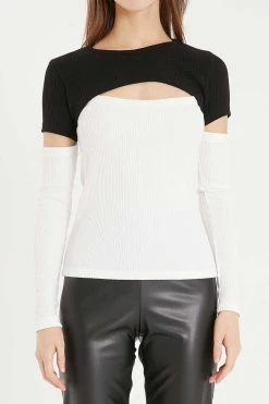 STORETS Collette Cutout Colorblock Top