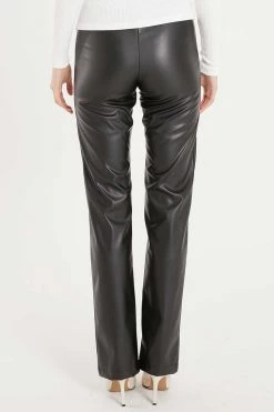 STORETS CLOTHING Noor Front Slit Pleather Pants