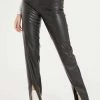 STORETS CLOTHING Noor Front Slit Pleather Pants
