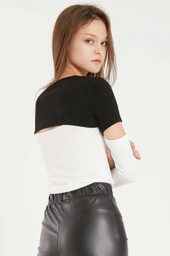 STORETS Collette Cutout Colorblock Top