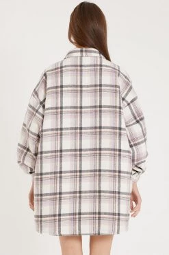 STORETS Liya Quilt Lined Oversized Shacket Coat
