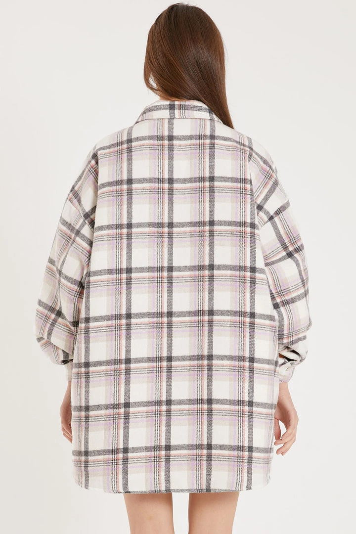 STORETS Liya Quilt Lined Oversized Shacket Coat