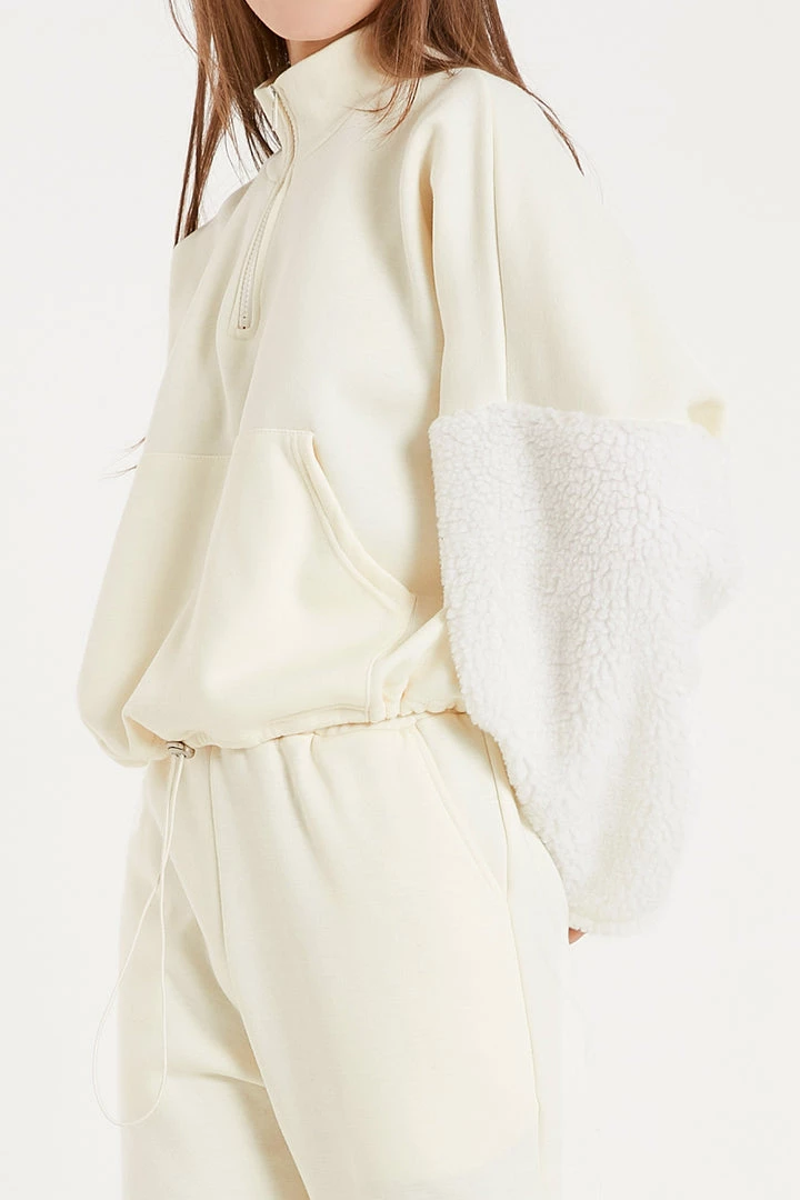 STORETS Kendall Boucle Sleeve Sweatshirt CLOTHING