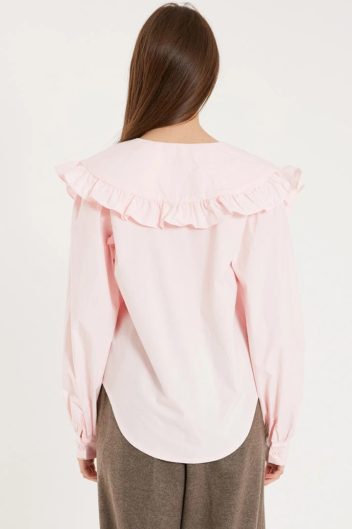 STORETS Rory Ruffled Oversize Collar Shirt CLOTHING