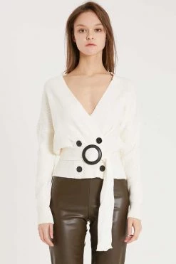 STORETS Dionne Double Button Cardigan With Belt CLOTHING