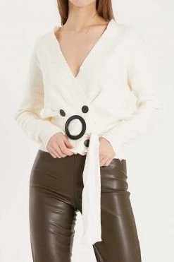 STORETS Dionne Double Button Cardigan With Belt CLOTHING