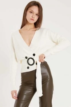 STORETS Dionne Double Button Cardigan With Belt CLOTHING