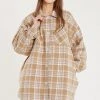 STORETS Liya Quilt Lined Oversized Shacket Coat CLOTHING