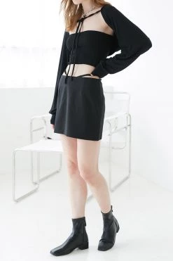 STORETS CLOTHING Hailey Low Rise Skirt W/String