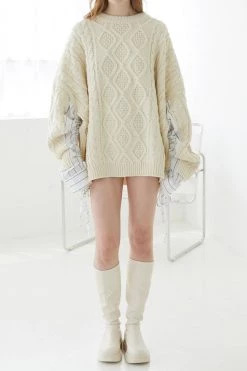 STORETS Influencer Sadie Shirt Combo Knit Pullover