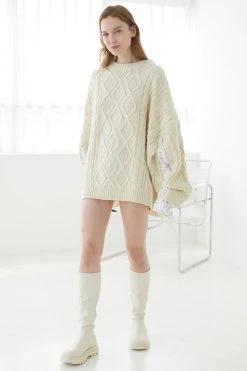 STORETS Influencer Knitwear Sadie Shirt Combo Knit Pullover